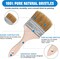 4Pack Household Chip Paint Brush 3inch Natural Bristles Wooden Handle Flat Brushes Set for Painting, Glue, Oil, Acrylic, Stain